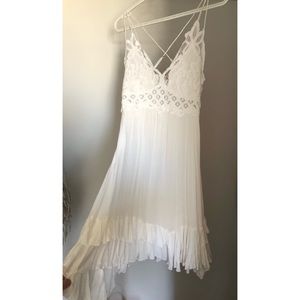 Free People Adella Slip Dress in white